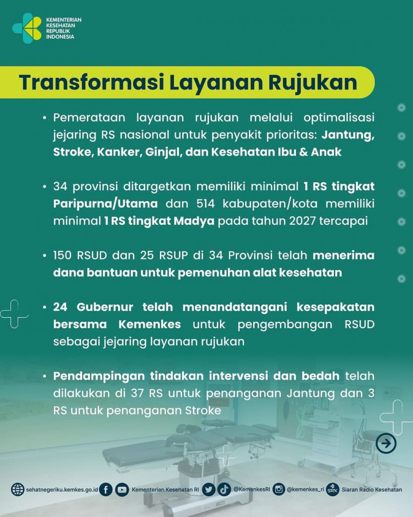 KEMENKES RI BERKOMITMEN TUNTASKAN 6 PILAR TRANSFORMASI SISTEM KESEHATAN ...