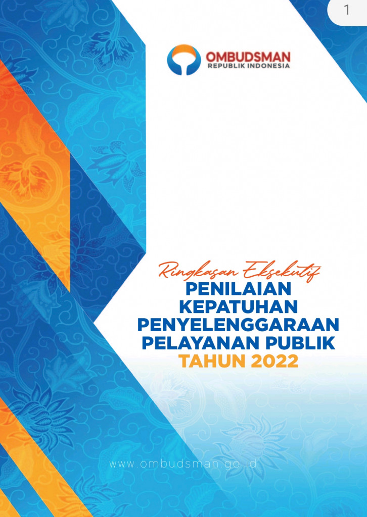 PENILAIAN KEPATUHAN PENYELENGGARAAN PELAYANAN PUBLIK TAHUN 2022 ...